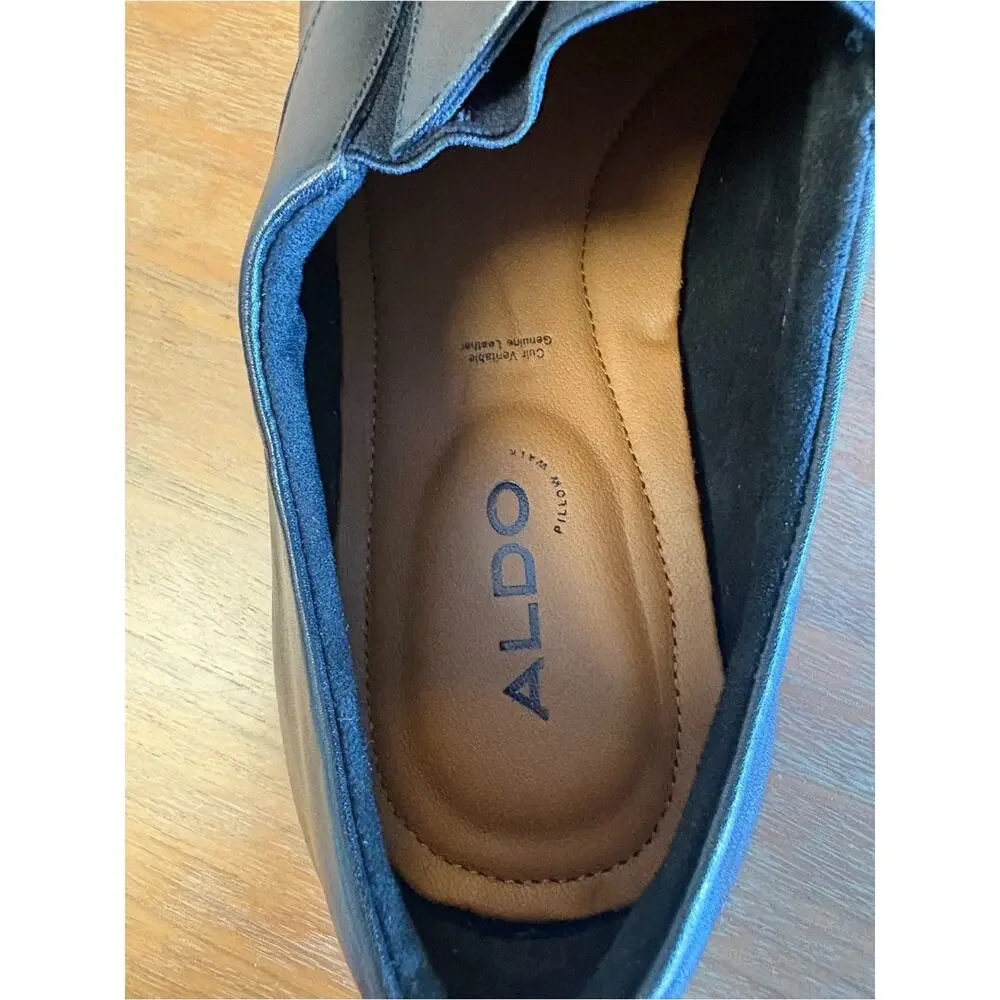 ALDO Men’s Black Cap Toe Oxford Dress Shoes Size 13 Formal Lace Up